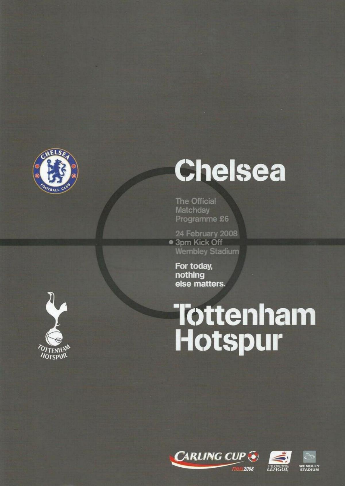 2008 CARLING CUP FINAL - CHELSEA v TOTTENHAM HOTSPUR